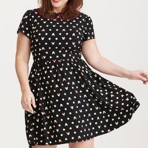 Torrid Disney Mickey & Minnie Dot Print Skater Dress Size 16